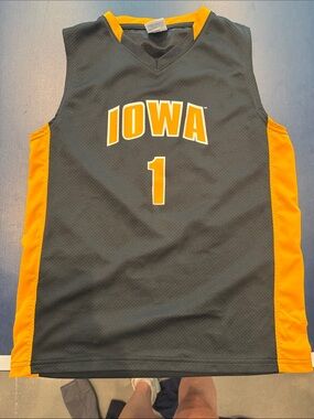 Rivalry Threads Iowa Black and Yellow Basketball Jersey #1